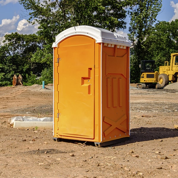 how often are the porta potties cleaned and serviced during a rental period in Churchs Ferry